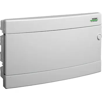 modulární přístroj a rozvaděč Noark 106173 PNF-HW 18W Plastová rozvodnice, bílé dveře, pro montáž do dutých stěn, montáž pod omítku, IP40, 1 řada, 18 modulů (PNF-HW 18W)