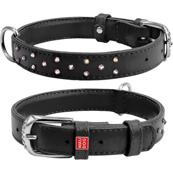 Obojek pro psa Kožený obojek pro psa dekorativní Waudog, velikost 21-29 cm, šířka: 12 mm