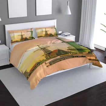 Povlečení Sablio Povlečení Větrné mlýny - 140x220 / 90x70