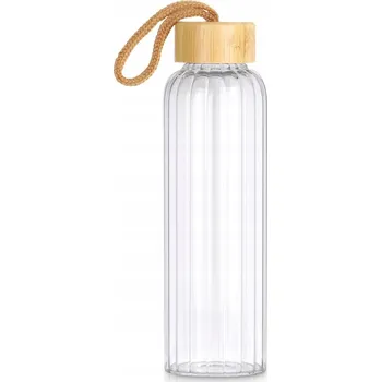 Láhev LÁHEV NA VODU SKLENĚNÁ LIMONÁDA DO LEDNIČKY SE ŠROUBOVACÍM UZÁVĚREM 500 ML