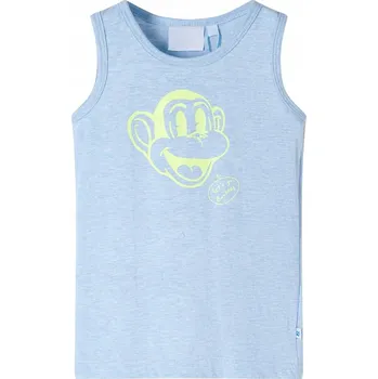 VidaXL Dětské tílko, světle modrý melír, velikost 128