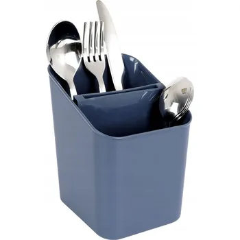 Odkapávač na nádobí ODKAPÁVAČ NA PŘÍBORY STOJAN NÁDOBA SUŠÁK DO KUCHYNĚ ŠEDÝ S VLOŽKOU