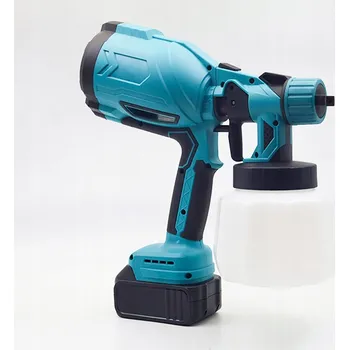 Stříkací pistole AKU STŘÍKACÍ PISTOLE NA BARVU 1000ML VZDUCHOVÁ PISTOLE PRO DOMÁCÍ KUTILY + 1 BATERIE