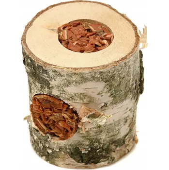 Krmivo pro hlodavce Březový tunel s náplní mrkev & proso Krmivo pro králíky a hlodavce