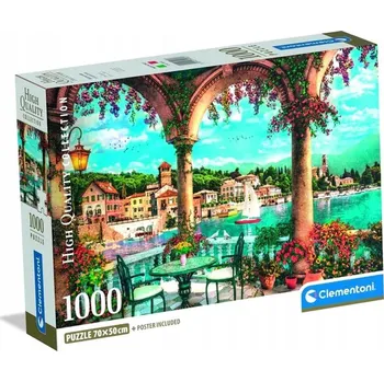 Puzzle Puzzle 1000 dílků 39930 Pohled na jezero Como Compact Clementoni
