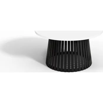 Konferenční stolek Konferenční stolek Abel 75 cm bílý – moderní kulatý stolek do obývacího pokoje