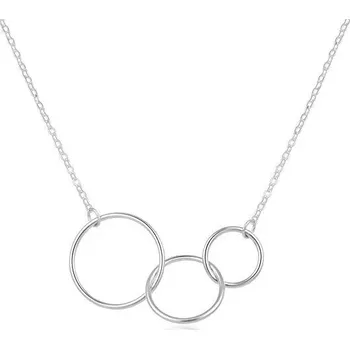 Náhrdelník Beneto Fashion stříbrný náhrdelník s kroužky AGS989/47