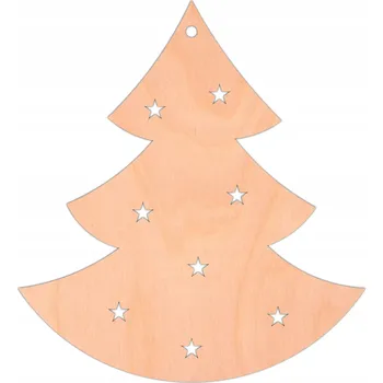 Vánoční dekorace Ozdoba na stromeček VÁNOČNÍ STROMEČEK dřevěná vánoční koule na vánoční stromeček, doplněk k dárku, Mikuláš