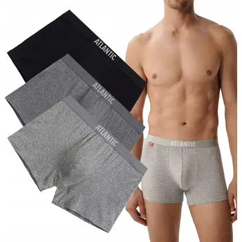 Boxerky PÁNSKÉ BOXERKY ATLANTIC 3MH-011 bavlna 3-BALENÍ XL
