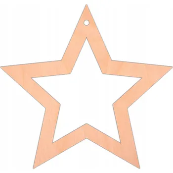 Vánoční dekorace Dřevěná vánoční hvězda na vánoční stromeček VÁNOČNÍ KOULE do balíčku věnce dárek