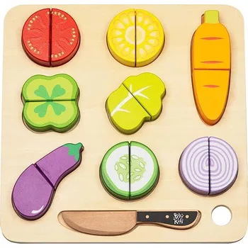 Dětská kuchyňka BusyKids Montessori Zelenina dřevěný kuchyňský sorter