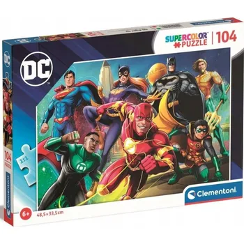 Puzzle 104 dílků Super barevné DC Comics, clementoni