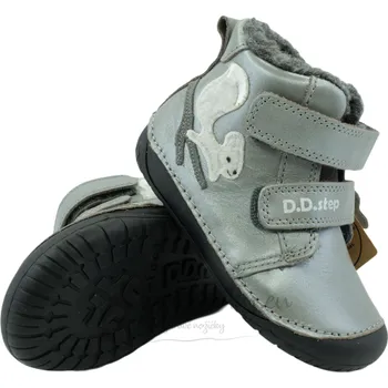 Dívčí zimní obuv Dětské zimní barefoot boty D.D.Step W070-52214A Dark grey - vel. 21