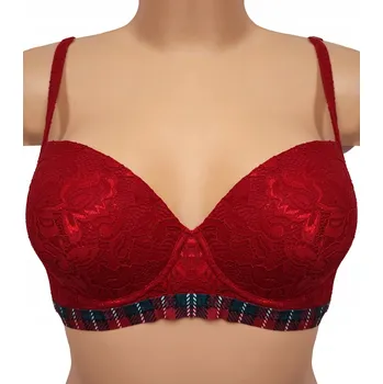 Podprsenka TEZENIS červená krajková podprsenka 85B