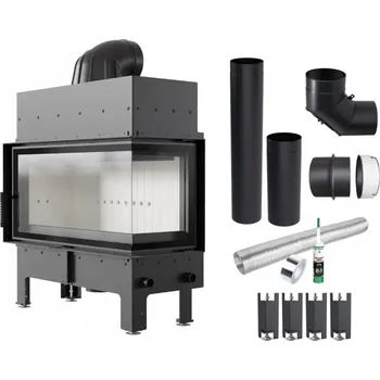 Krbová vložka KOMÍNOVÁ VLOŽKA OCELOVÁ FLOKI L PRAVÝ 12 kW EKO SADA