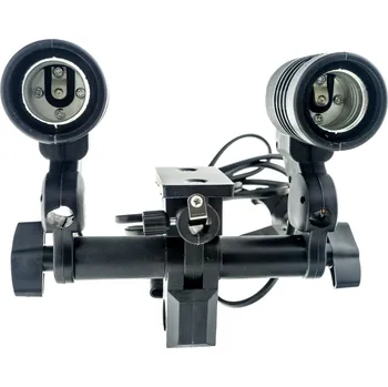 Studiové světlo Studiový držák pro deštník s dvojitou paticí E27 (pro 2 žárovky, 450 g)