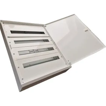 modulární přístroj a rozvaděč Noark 109816 EMFS4 96W Velkoobsahová rozvodnice, montáž na omítku, 4x24 modulů, bílé dveře, včetně NPE svorkovnice (EMFS4 96W)