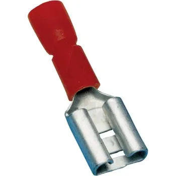 Tracon PCSH5-HF izol. Cu lis. dut. pl., 4,8×0,5mm, predĺž., 1,5mm2, červené 1.5mm2 4.8x0.5mm (Tracon PCSH5-HF)