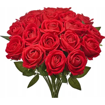 umělá květina Umělé Květy Růže 60ks Červené Umělé Růže pro Svatební Kytice