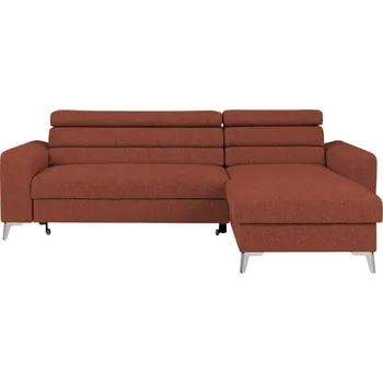 Sedací souprava Pravostranná rohová sedací souprava Lugo s funkcí spaní a úložným prostorem - Meblar modesto 483, chrom 247x95 cm