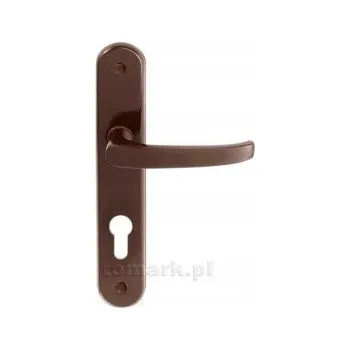 Dveřní kování Klika-koule dveřní se štítkem 90 mm, hnědá, pro dveře