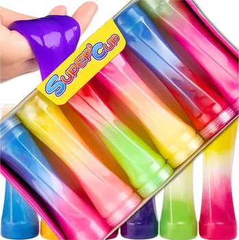 Modelovací hmota SLIME SLIZ MODELOVACÍ HMOTA BAREVNÝ S BROKÁTEM VELKÁ SADA SLIZŮ PRO DĚTI