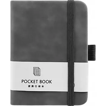 Zápisník Kieszonkowy szary mini notes planer notatnik sešit s linkami 100 listů A7