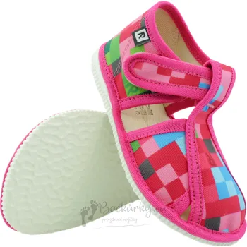 Chlapecké bačkory Dětské pantofle RAK 100015 - Pixel růžový - vel. 28