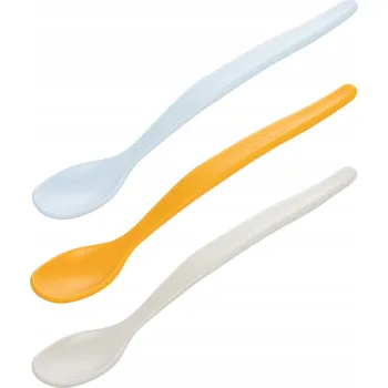 dětský příbor Příbory pro děti Canpol sada 3 barevných lžiček ke krmení 4+