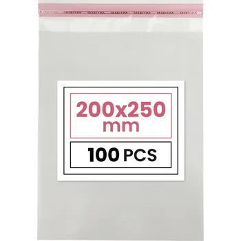 Sáček na potraviny Mikroténové sáčky celofánové 20x25 cm, balení na dárek, 100 kusů