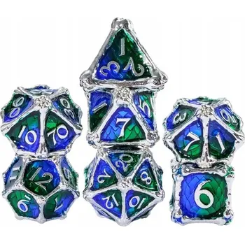 Příslušenství k deskovým hrám DRAČÍ KNĚZ - RAHGOT SADA 7 KOVOVÝCH KOSTEK RPG