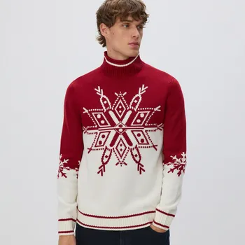 Pánský svetr Reserved - Rolák s vánočním motivem - vícebarevná - 947GC-MLC - 947GC-MLC-XL