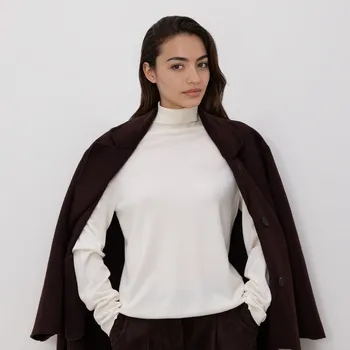 Dámský svetr Reserved - Rolák s viskózou - krémová - 270GV-01X - 270GV-01X-L