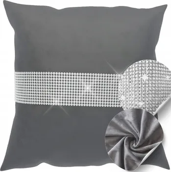 Povlečení Velurový povlak na polštář 40x40 cm s ozdobnými zirkony
