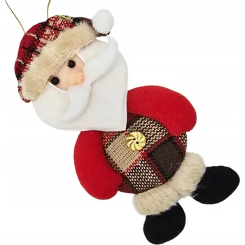 Vánoční dekorace OZDOBA VÁNOČNÍ KOULE LÁTKOVÁ NA VÁNOČNÍ STROMEK Mikuláš NEROZBITNÁ 16 CM