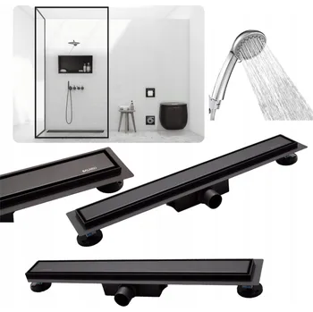 Lineární odtok Balneo Duplex BLACK NEXT 70 cm
