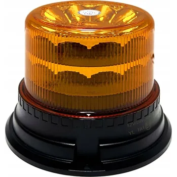 Maják Výstražná LED blikající lampa maják, montáž na 3 šrouby, 4 záblesky, 12V 24V