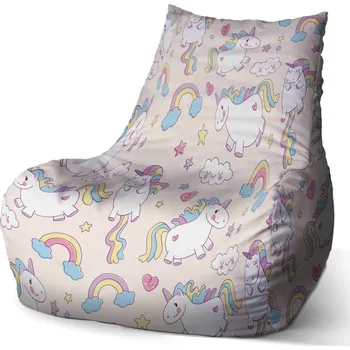 Sedací pytel Sablio Sedací vak Bean Jednorožci Varianta: 60x70x70 cm