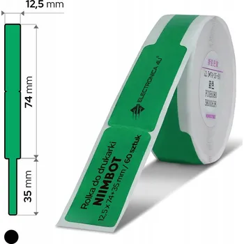Speciální papír Samolepicí etikety samolepky pro tiskárnu Niimbot B18 12,5x74+35 na kabely