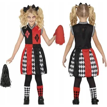 Karnevalový kostým Fiestas Guirca Dětský kostým Harlequim Cheerleader 146