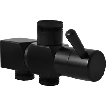 Sprchový set RAV Slezák - Keramický přepínač ke sprchovým tyčím s bočním přívodem vody, Černá - matná MD0708CMAT MD0708CMAT