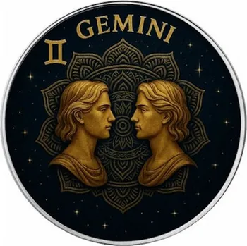ZNAMENÍ ZVĚROKRUHU BLÍŽENCI coin American Silver Eagle Signs of the Zodiac Gemini – 1 oz stříbrná mince