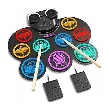 Hudební nástroj pro děti Elektronická bicí souprava pro děti, 9 padů