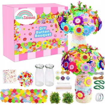 kreativní sada KREATIVNÍ VÝTVARNÁ SADA PRO HOLČIČKU KVĚTINY KYTICE DO VÁZY DIY