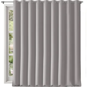 Obraz Závěs Šedý Matný Hladký Dekorace Okna do Obývacího pokoje 600x250P