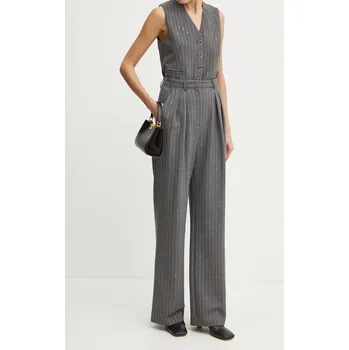 Kalhoty s příměsí vlny Simona Corsellini A24CPPA014 šedá 90X, vel. 36