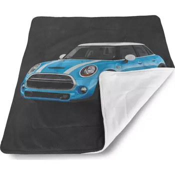 deka Sablio Deka pro miminko Mini sedan Černé pozadí - 80x100 cm