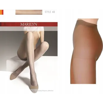 Dámské punčochy Punčocháče hladké Marilyn punčocháče Marilyn style 40 polomatné hladké 5-XL 40 DEN hnědé tabaco velikost 5