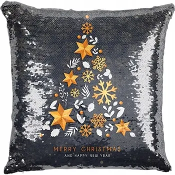 Povlak na dekorativní polštářek VÁNOČNÍ POVLAK NA POLŠTÁŘ 40x40 NA POLŠTÁŘ NA JASAN DÁREK VÁNOČNÍ STROMEČEK 40 CM