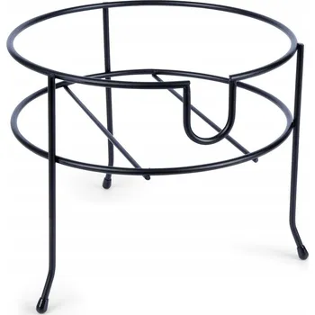 Sklenice STOJAN POD SKLENICE S KOHOUTKEM, DISPENZÉR NA NÁPOJE, KOVOVÝ ČERNÝ 23 CM